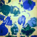 319 Flowers Others - 3-ply (blue/petrol)